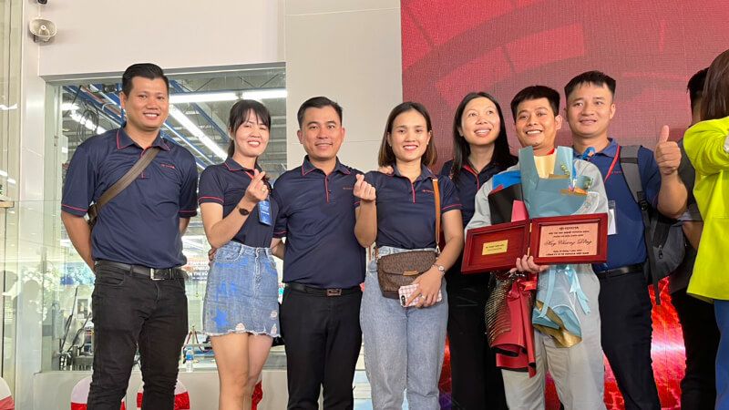 Anh Phạm Thiện Hiếu - Giải ba phần thi sửa chữa sơn - Hội thi tay nghề toàn quốc 2022