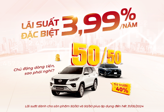 Trả góp mua xe ô tô với lãi suất 3,99%/Năm
