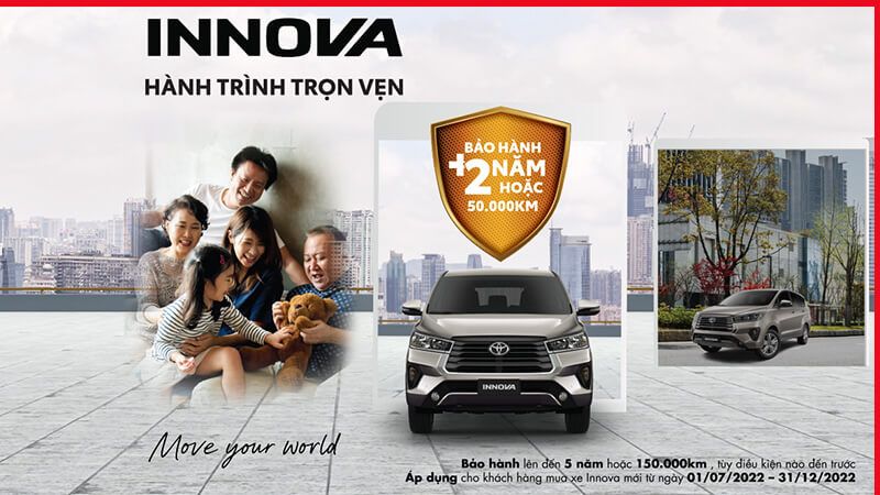 Ưu đãi dành cho khách hàng mua xe Innova từ tháng 07/2022