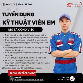 Tuyển dụng kỹ thuật viên E.M